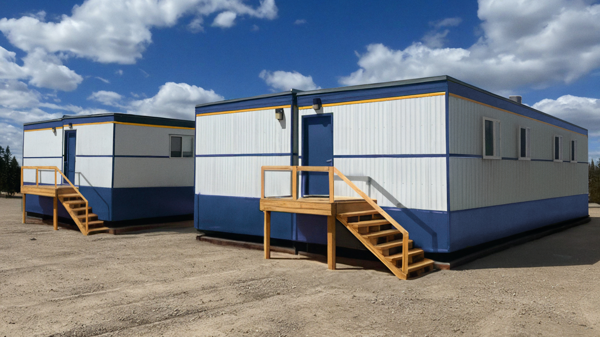 Side view of workforce housing modular dorms