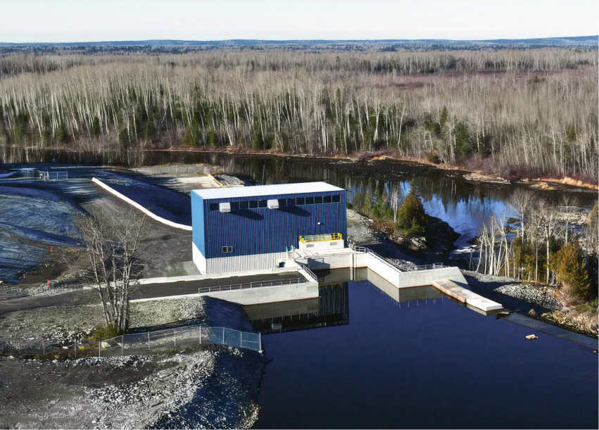 Aerial view of renewable energy infrastructure in Ontario Canada